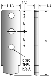 Rectangular ARC Weld Studs Diagram